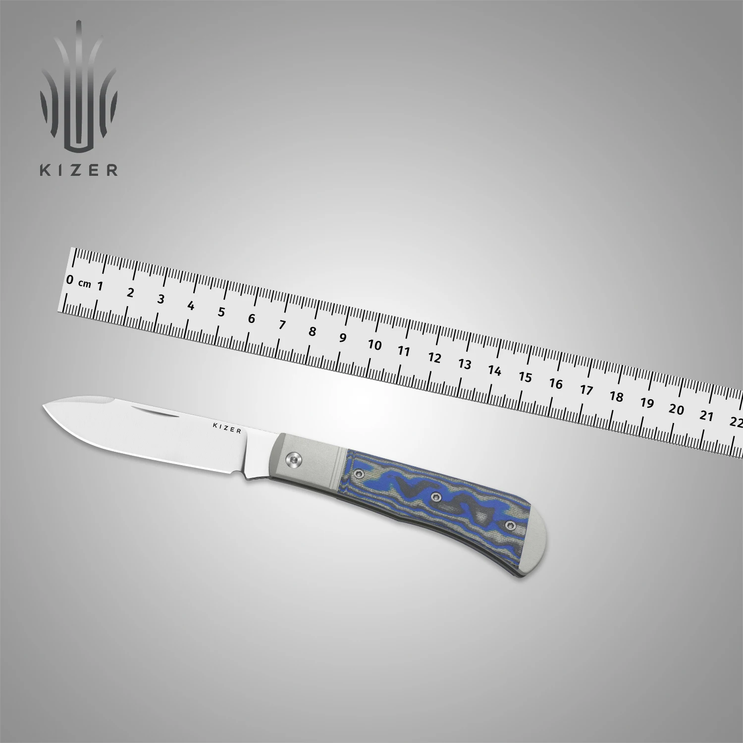 

Складной нож Kizer V3760A1/A2/A3 Trestle D с алюминиевой рукоятью и лезвием Nitro-V/Damascus для кемпинга