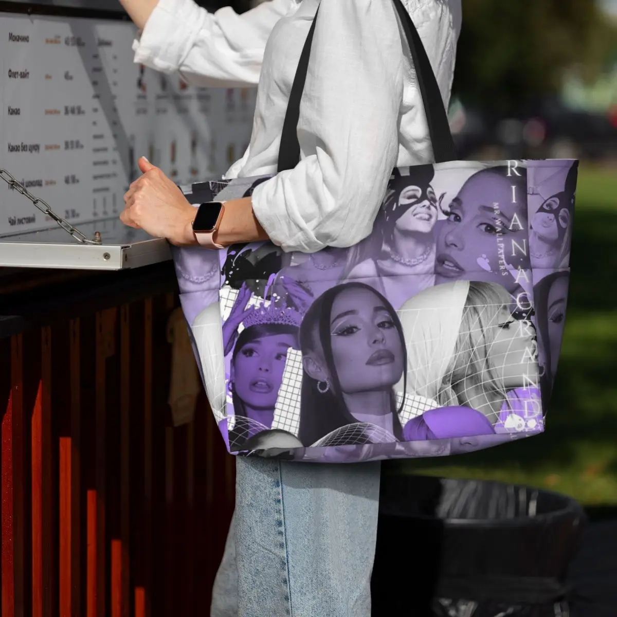 

Retro Ariana Grande Singer Bootleg 2024 Tour Eternal Sunshine Beach Tote Bag Duffle Large Tote Bag Women Travel Bag Fitness bag