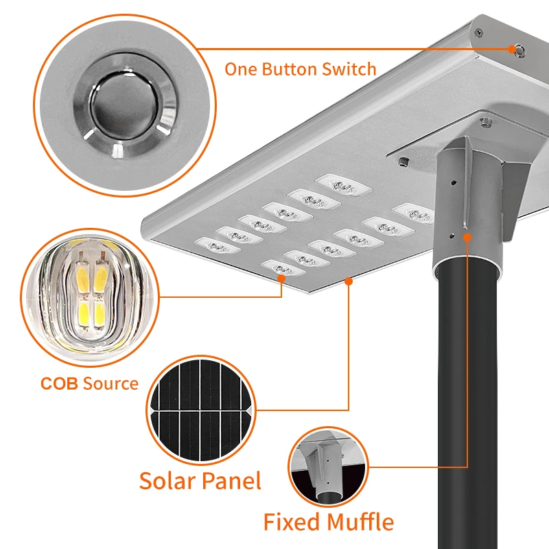 Wholesale 100 200W  Diode Aluminum Ip66 Waterproof Light Outdoor Sports Sensor Lithium Battery Solar Energy