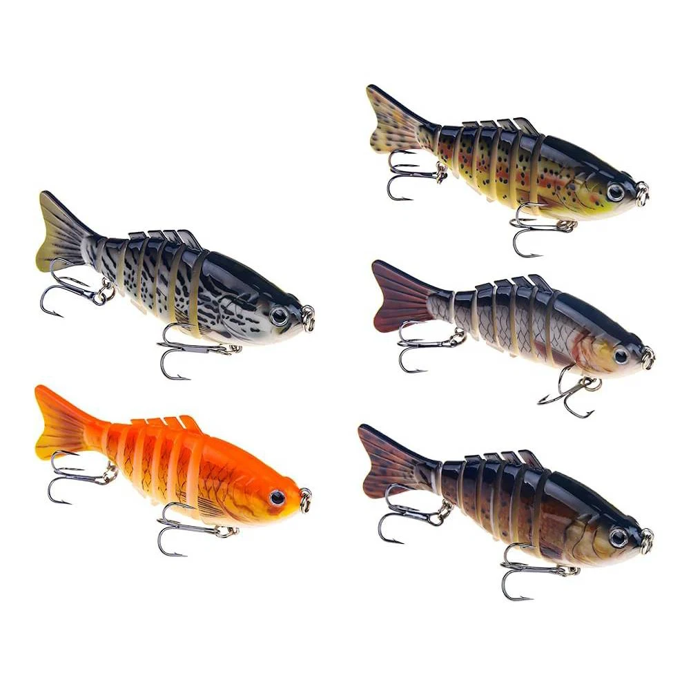 غرق Wobblers الصيد السحر 10 سنتيمتر 16 جرام متعددة صوتها سويم متعدد القسم الطعم الثابت ل بايك باس سمك السلمون المرقط #5