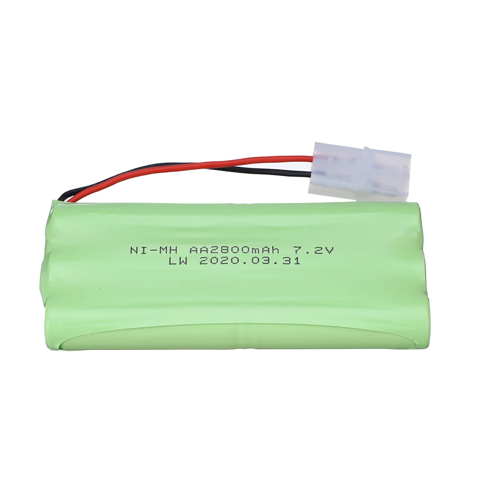 Upgrade 2800mAh NiMH 7.2V Battery + 7.2V Charger For Rc Toy Cars Boats Guns Ni-MH 6*AA 7.2v Rechargeable Battery Tamiya Plug