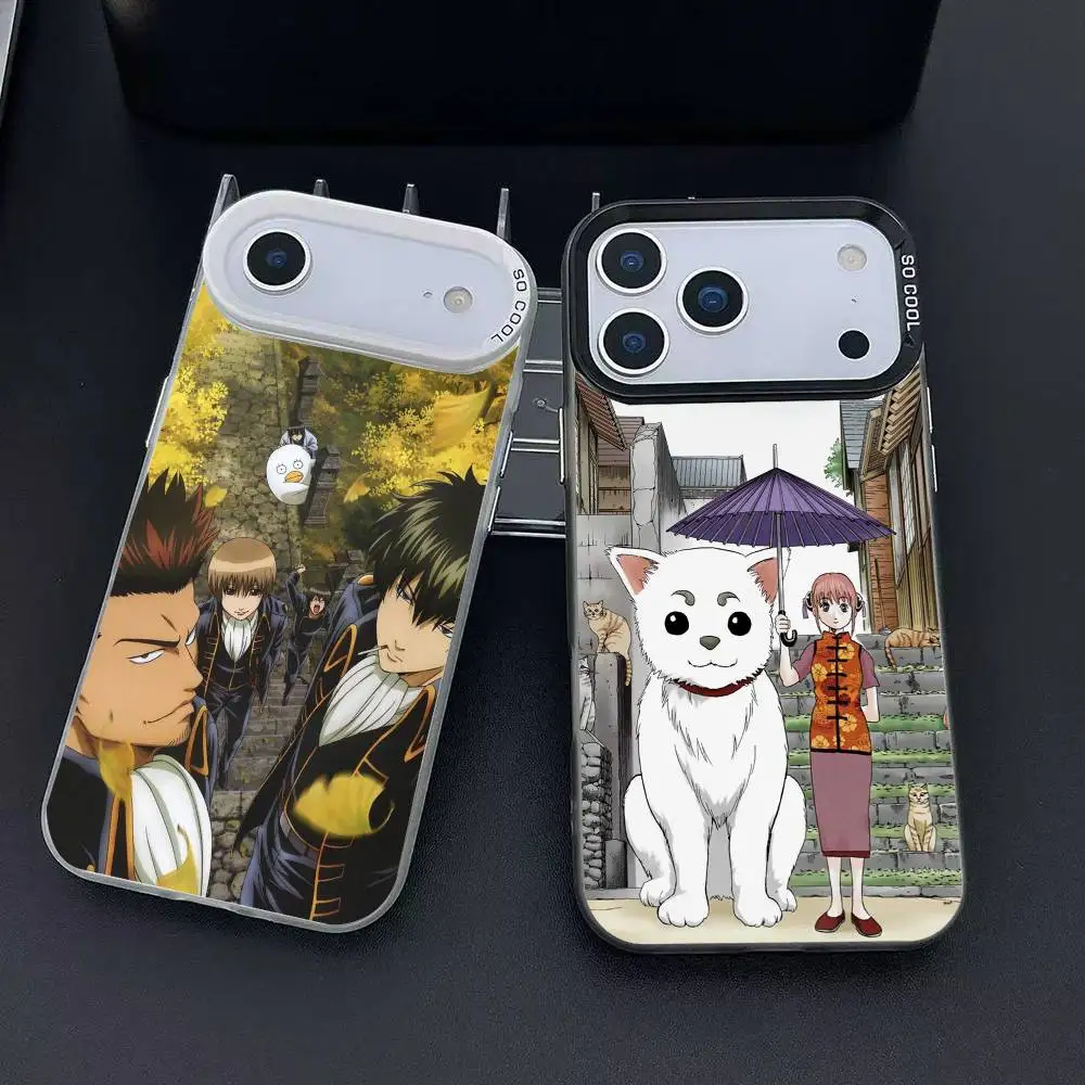Anime gintoki gintama Phone Case For iPhone 12 13 14 15 16 17Pro Max Plus Protect Plating Phone Cover