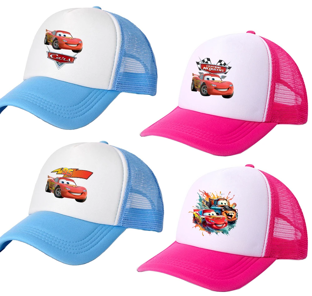 

Cars McQueen Baseball Cap For Boys Girl Adjustable Protection Unisex Casual Hip-Hop Print Mesh Sun Hat Classic Cotton Peaked Hat