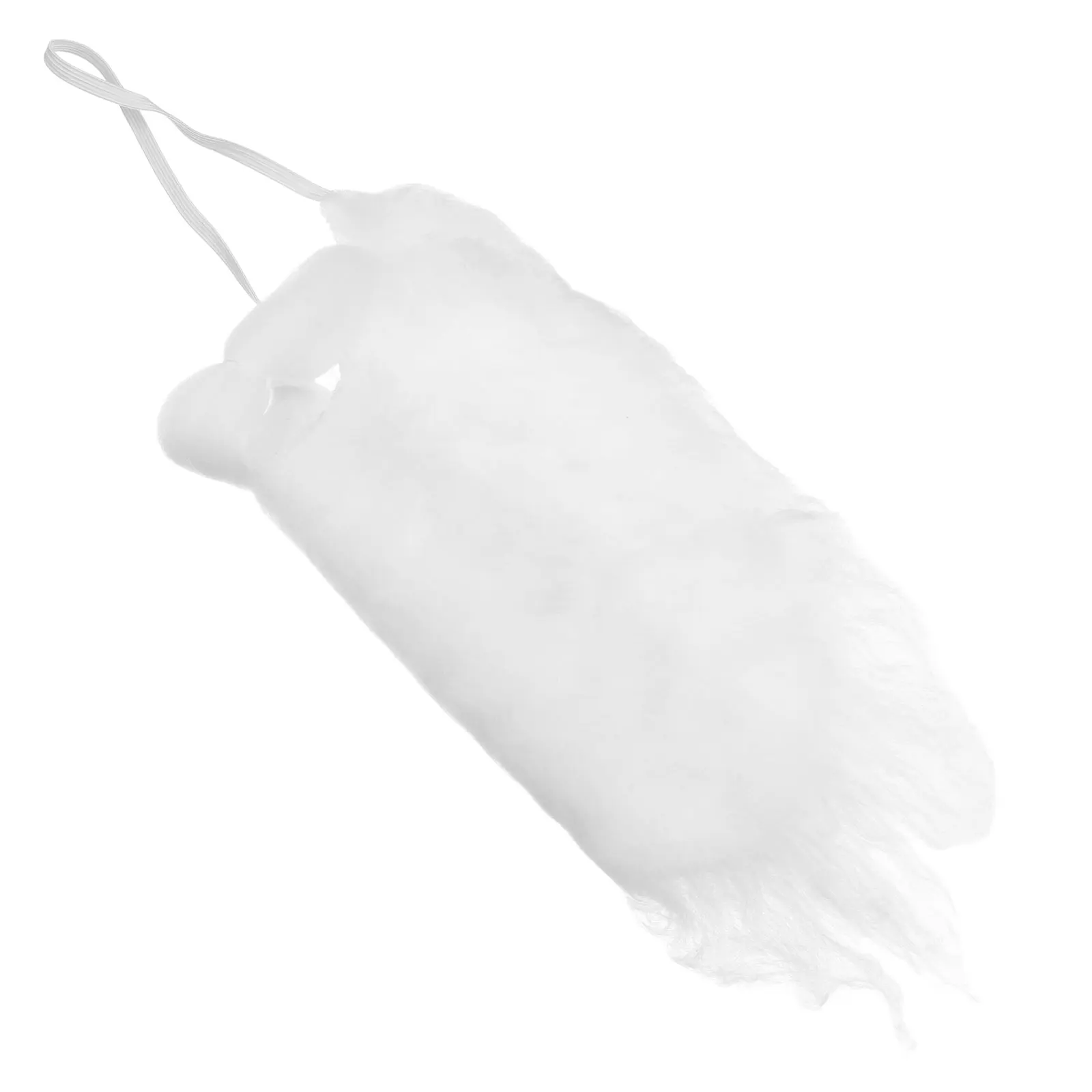 

1Pcs Santa Hair Set with Curly and Beard White Synthetic Fiber Elasticated for Comfort Fit Christmas Performance Props