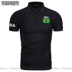 Brazil polo shirts men short sleeve white brands printed for country 2021 cotton nation team flag new brasil BRA Brazilian gyms