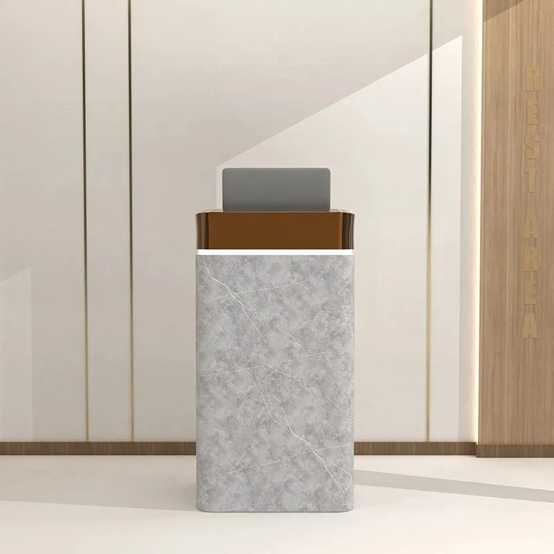 

PYH Reception Company Front Desk Hotel Sales Department Welcome Service Counter Stainless Steel