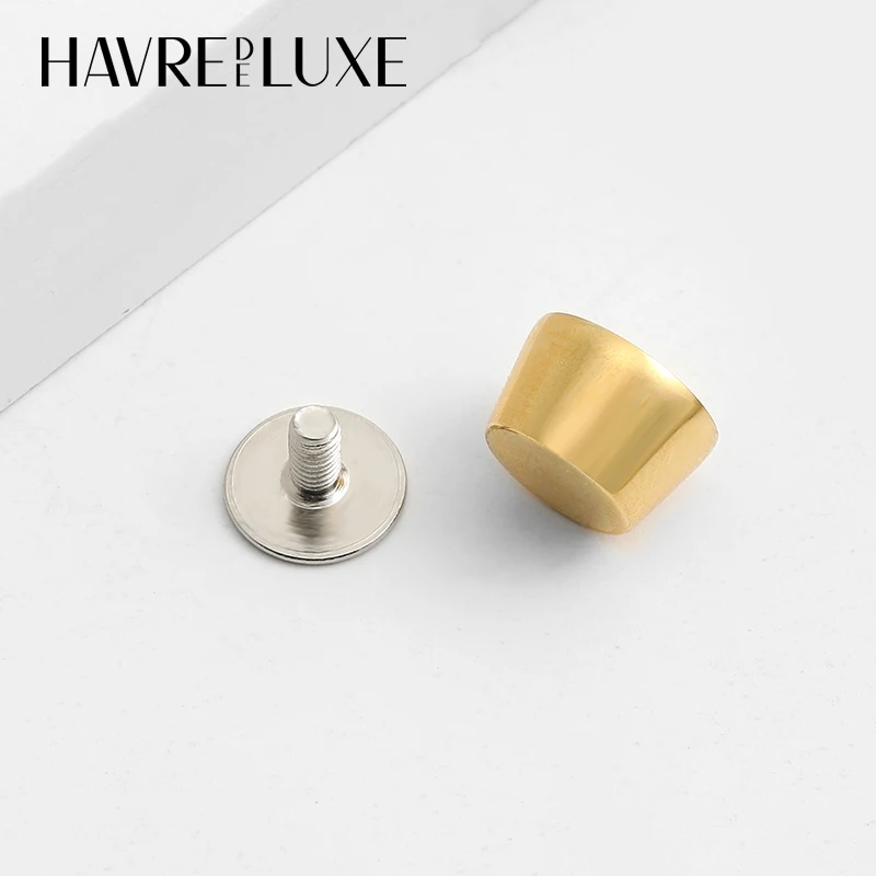 HAVREDELUXE Bag Foot Nail Platinum For Kelly Bag Titanium Steel Hardware Accessories Metal Screw Bottom Nail Set