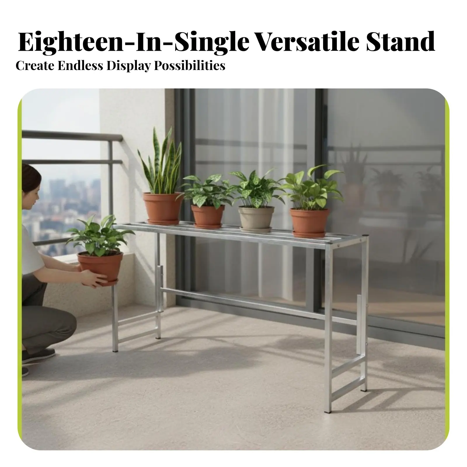 

Двухуровневая напольная подставка для растений, многоярусная стойка для хранения, двухуровневая вертикальная подставка, прочная, устойчивая к ржавчине, для любителей растений и домовладельцев