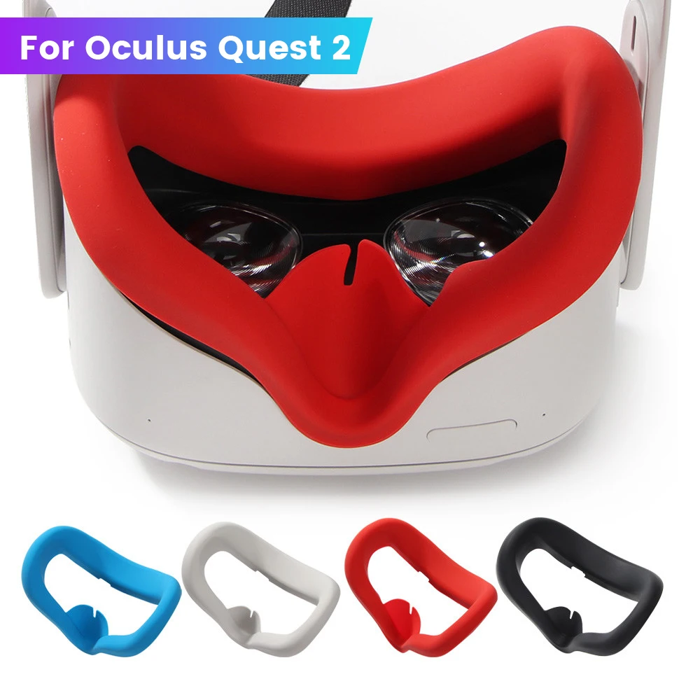 VR Silicone Mask Cover Face Pad Face Cushion Protective Eye Pad For Oculus Quest 2 VR Devices Accessories