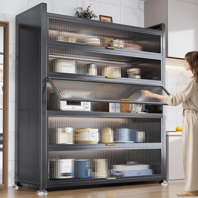 Kitchen shelves Household floor-to-ceiling multi-functional cabinets Bowls Storage Dishes Pots Multi-layer storage racks
