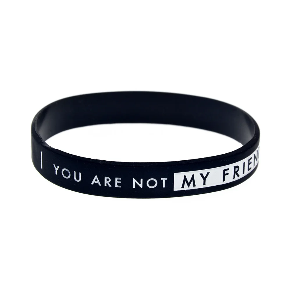 1 PC Du bist nicht mein Freund, du bist mein Bruder Silikonarmband Junggesellenabschied Sportteam Männer-Treffen Armreif – Detail 7