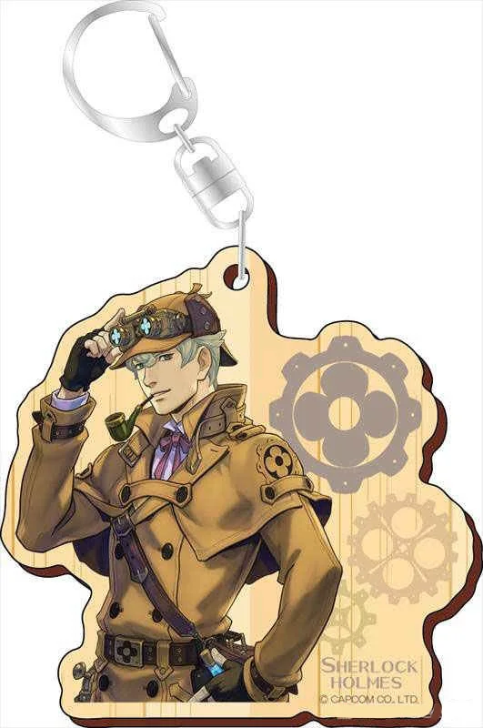 Anime The Great Ace Attorney Chronicles Figure Superstar HD Figurel Q Edition Acrylic  keychain Gift About 6cm