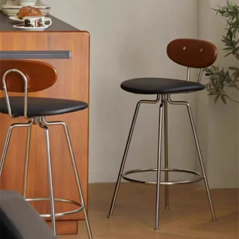 

Classic Retro Wood Bar Stools Back China Timber Island Nordic High Bar Stools Modern Luxury Unique Sillas Para Barra Furniture