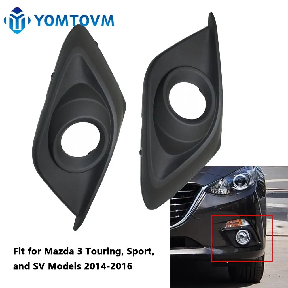 2Pcs Car Front Bumper Fog Light Lamp Grille Cover Hood Guard Left /Right For Mazda 3 Axela 2014 2015 2016 BKD150C11 BKD150C21