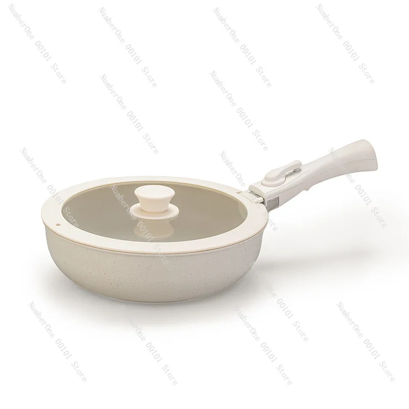 Non-stick wok Mai Fan stone full set of pots and pans, 15 pieces of stacked pots