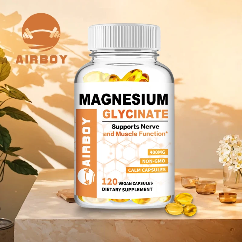 

Magnesium Glycinate Capsules - for Sleep & Calm, Support Muscle, Nerve, Joint and Heart Health