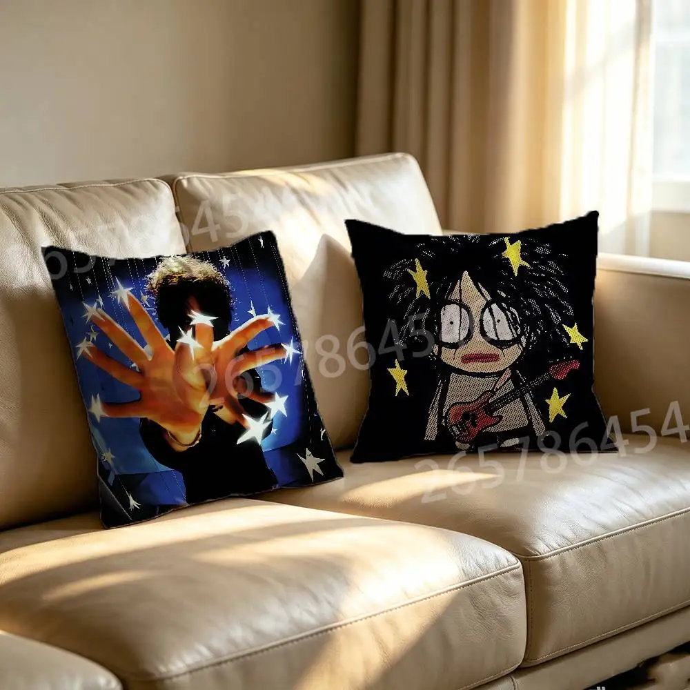 C-Cure R-Robert Smith Polyester Printed Pillow Cover Square 30 35 40 45 50 55 cm Soft for Sofa Bed Car Home Decor