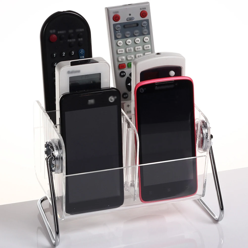 

6 Grids Remote Control Storage Box Phone Holder Household Container Organizer Controller