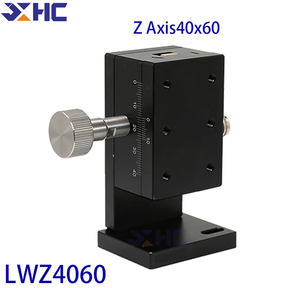 

Z Axis LWZ4060 40*60mm Dovetail Groove Sliding Table Manual Platform Rack and Pinion Drive High Precision Knob Fine-Tuning Slide