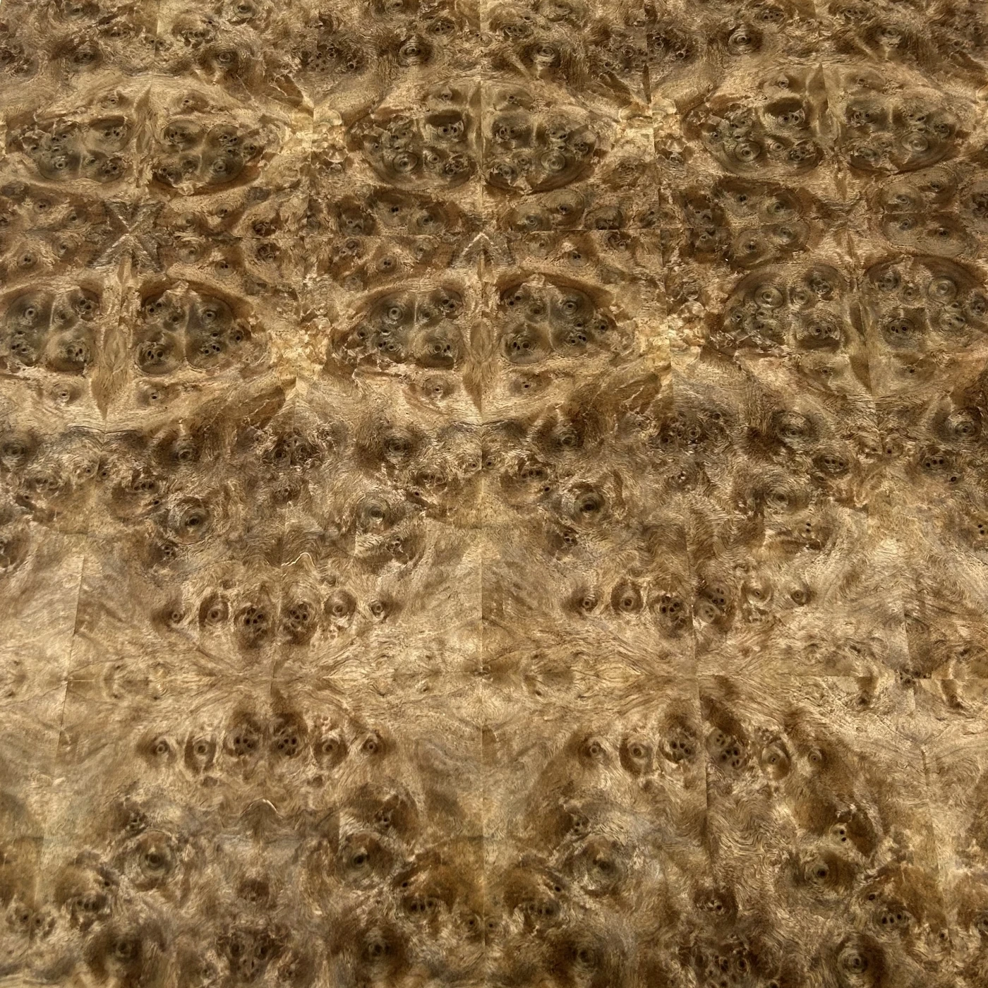 Natural Walnut Burl Veneer for Restoration of Furniture, Tabletops and Panels, Large Flexible Burl Veneer with Kraft Paper Back