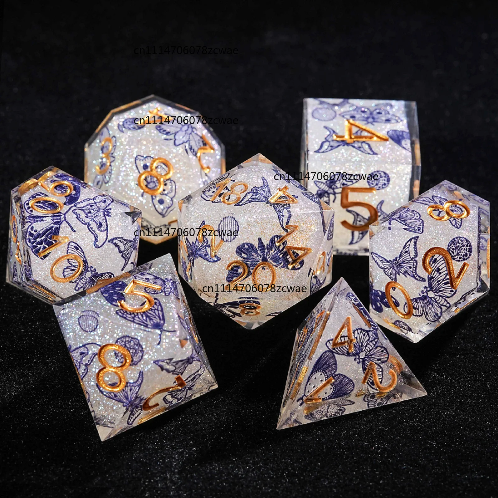 ZOCI-FOR D20 Polyhedron Resin Decal Dice Set