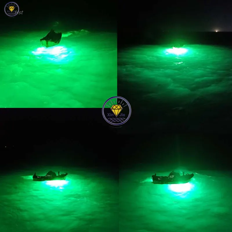 1000W 2000W green LED fishing light underwater boat catching fish in ocean high brightness