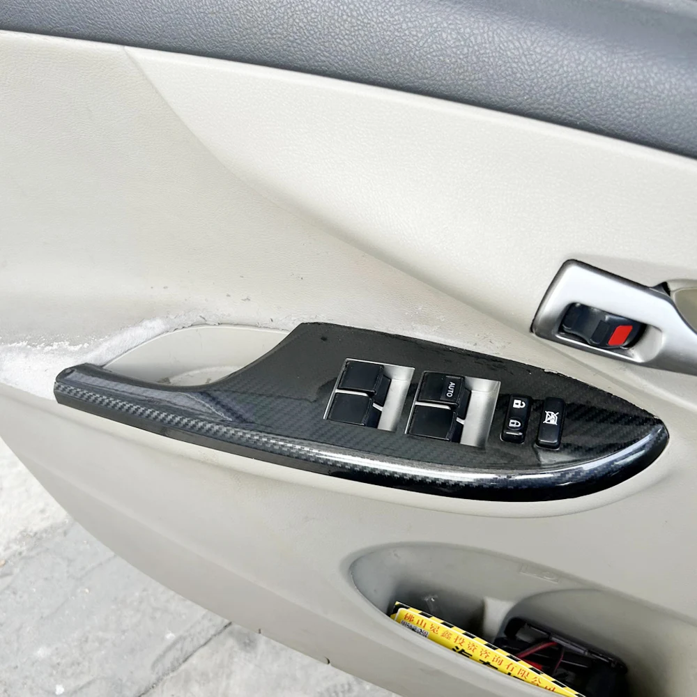 For Toyota Corolla 2007-2013 3D/5D Carbon Fiber Car-styling Interior Cover Console Color Sticker Decals Product Accessories