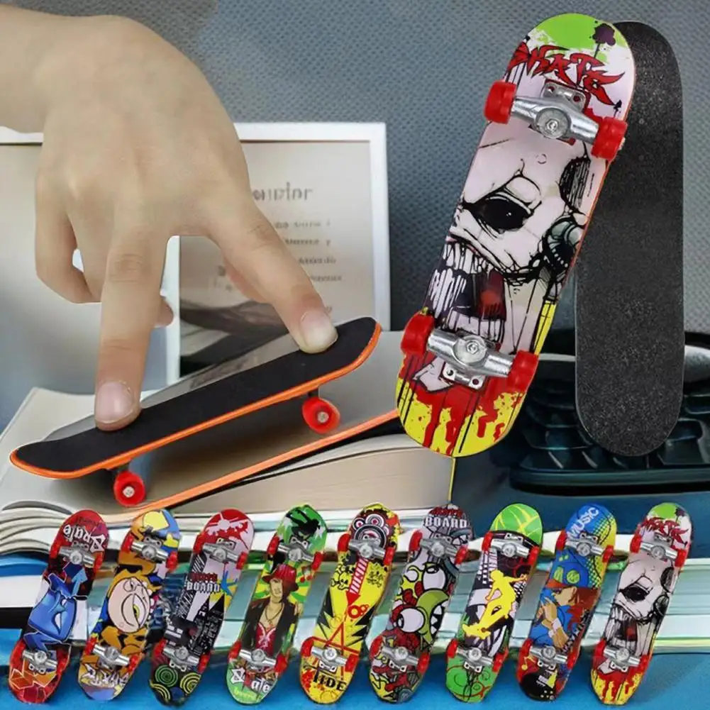 Mini Professional Skate Board Toys Finger Skateboard Fingerboards Stress Relief Finger Skater Desktop Toy Gift for Adults Kids