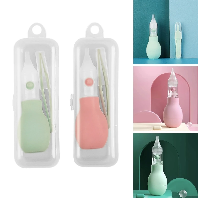 Silicone Baby Nasal Aspirator Safe Baby Nose Cleaner Easy-Squeeze Nose D5QA