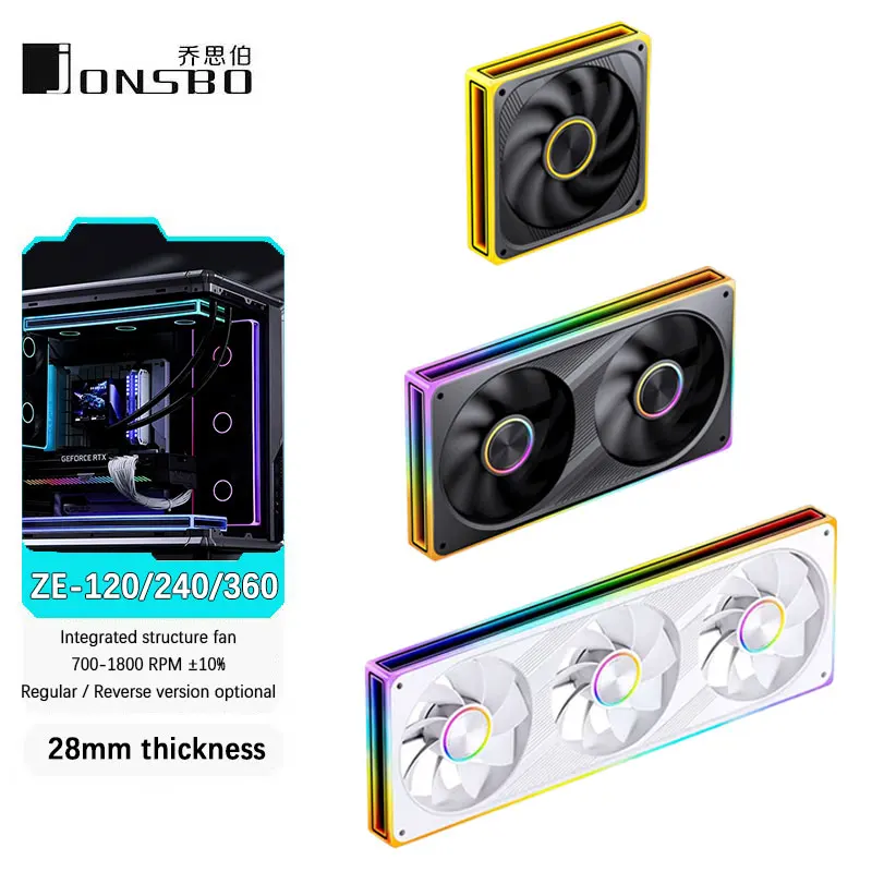 【¥3,049】JONSBO ZE-360 120mm ARGB ケースファン インフィニティミラー-アリエク特価アラート
