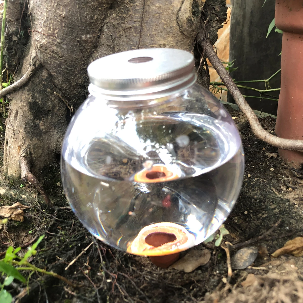 4 قطعة منقطات الري نظام الري في الحديقة مصابيح نباتية ذاتية السقي أوتوماتيكية للنباتات الداخلية والخارجية البلاستيكية #3