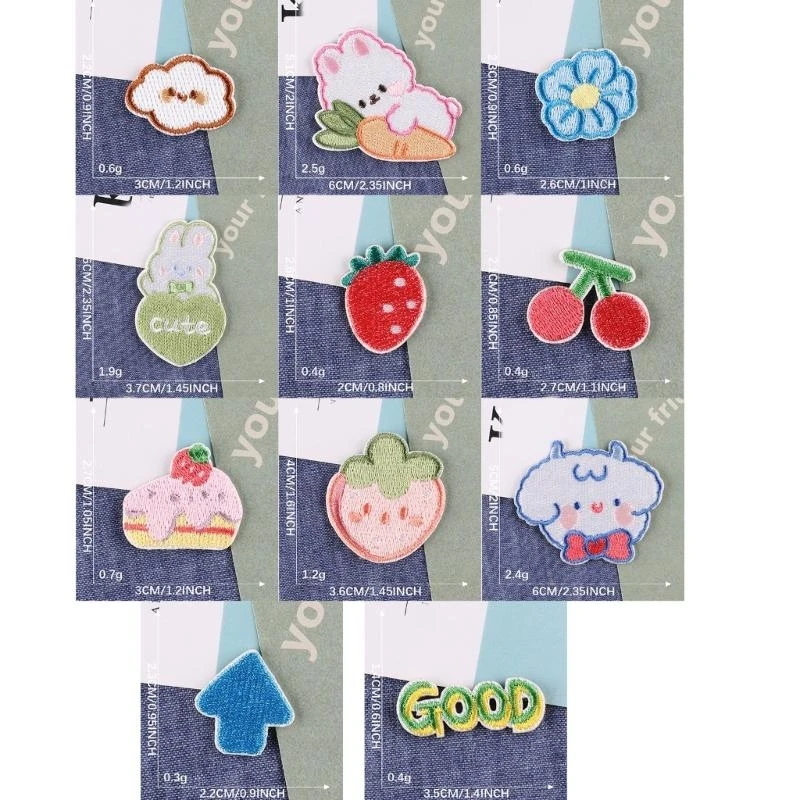 

11 Pcs Lovely Sheep Iron on Patches Sew on Applique Patches Embroidered Patches Y08E