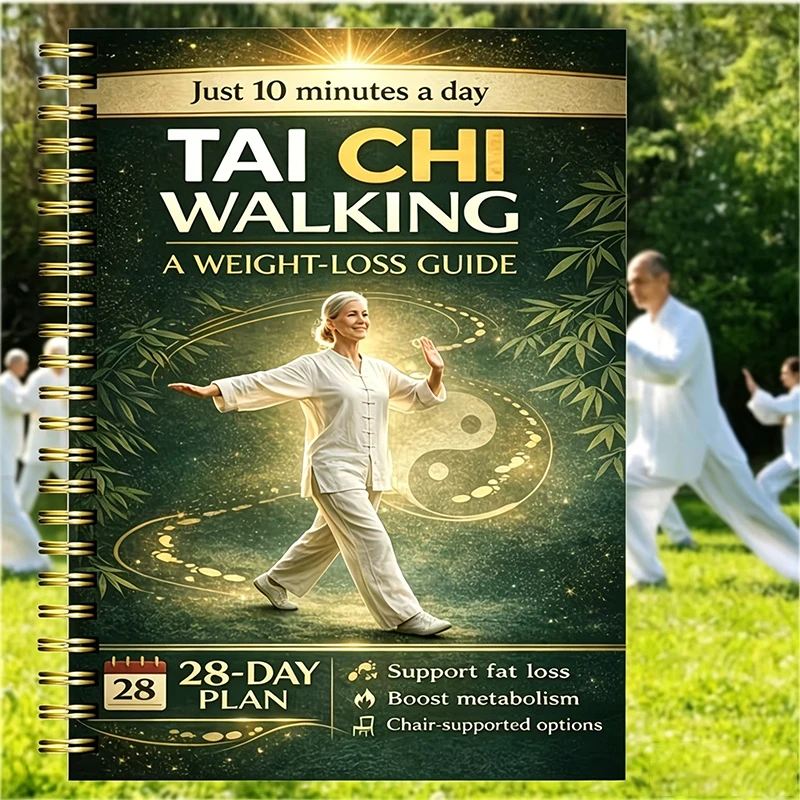 Guía de Tai Chi para caminar y perder peso, un programa de ejercicio suave apto para personas mayores, que requiere solo 10 minutos al día, ejercicios de bajo impacto que son amigables con las articulaciones, diseñado para principiantes y personas mayores