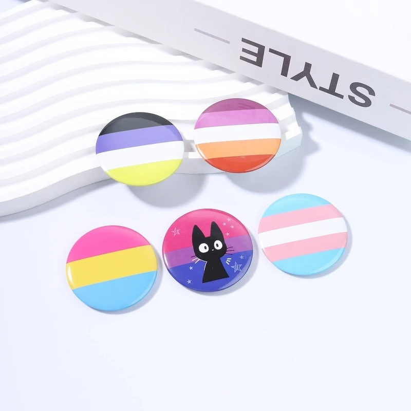 1/5pcs Multi Gender Pride Chest Bannerequality Theme Bag Decoration Tinplate Badge Brooch Collar Pin Scarf Buckle Accessory