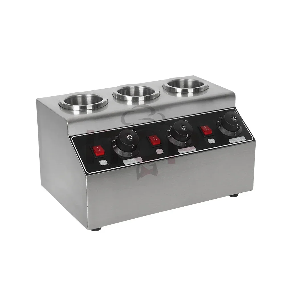 

650ml One Head Two Head And Three Head Molho Mais Quente New Arrival Filling Spread Warmer with 3 Squeeze Bottles Sauce