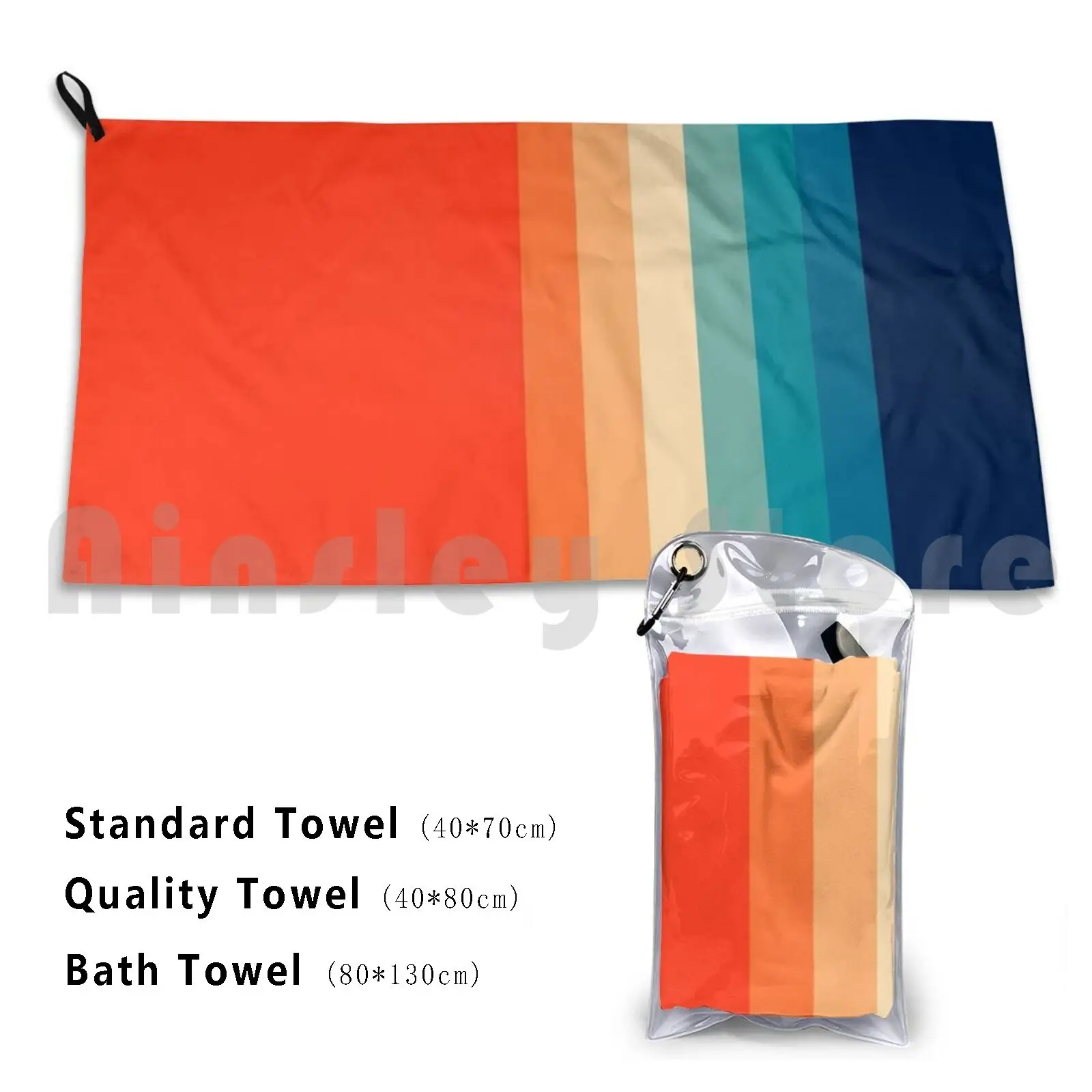 Seventies Toalla de baño Cojín de playa 70s Retro Tv Colores cinematográficos Seventies 60s Paleta de colores antiguos Verano París Tokio