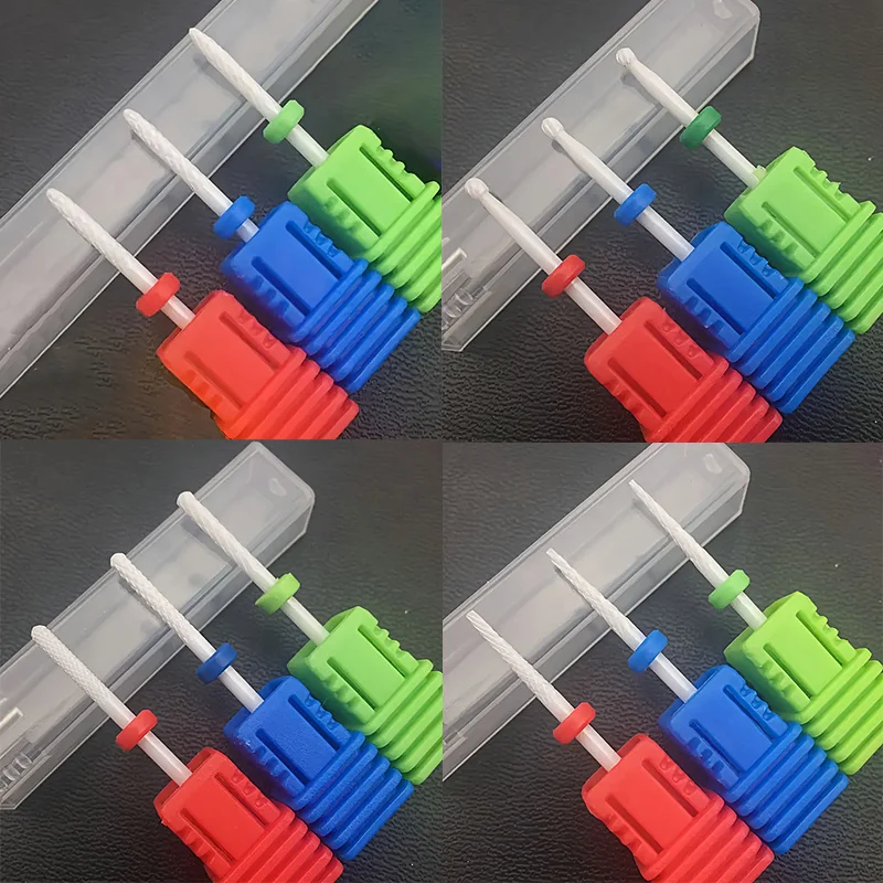 Testa per molatura per unghie in ceramica bianca Lucidatura per molatura per unghie Strumento per manicure elettrico Levigatrice per cuticole Accessori per utensili per punte da trapano