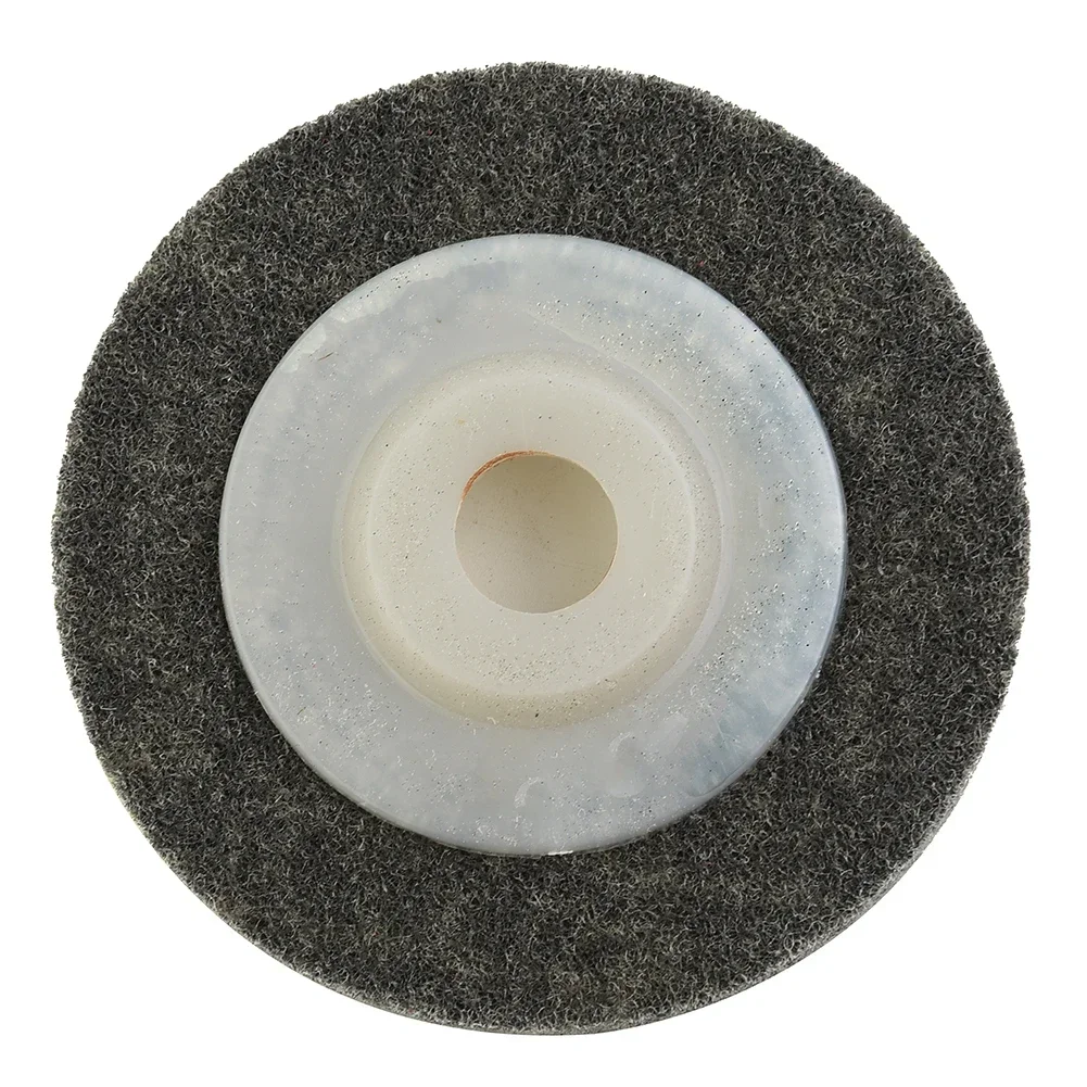 4 Inch Buffing Wheel Abrasive Dark Gray Flap Metal Tool Wood 1pcs Buffing Nylon Fiber Polishing Wheel Practical