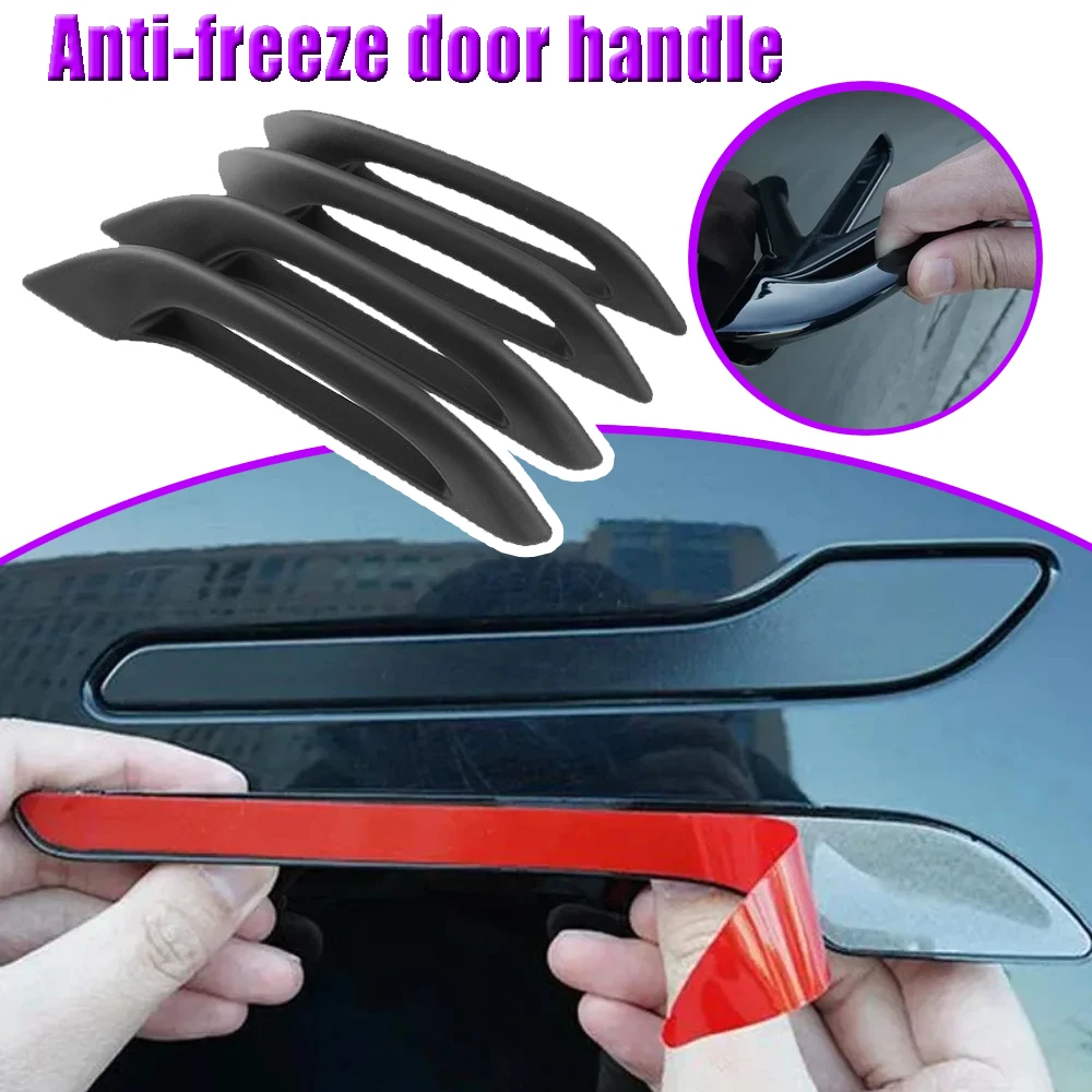 

Комплект из 4 защитных накладок на дверные ручки из ABS-пластика для Tesla Model 3 Y 2021-2023: прочные, морозостойкие, аксессуары для модификации автомобиля