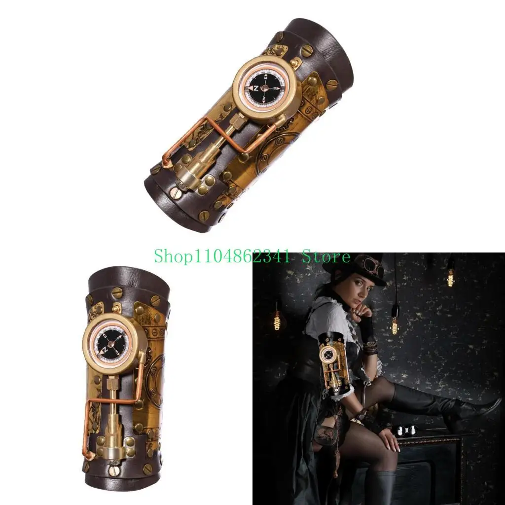 

5asd Steampunk Arm Sleeve Cuffs with for Unique Fashion Statement