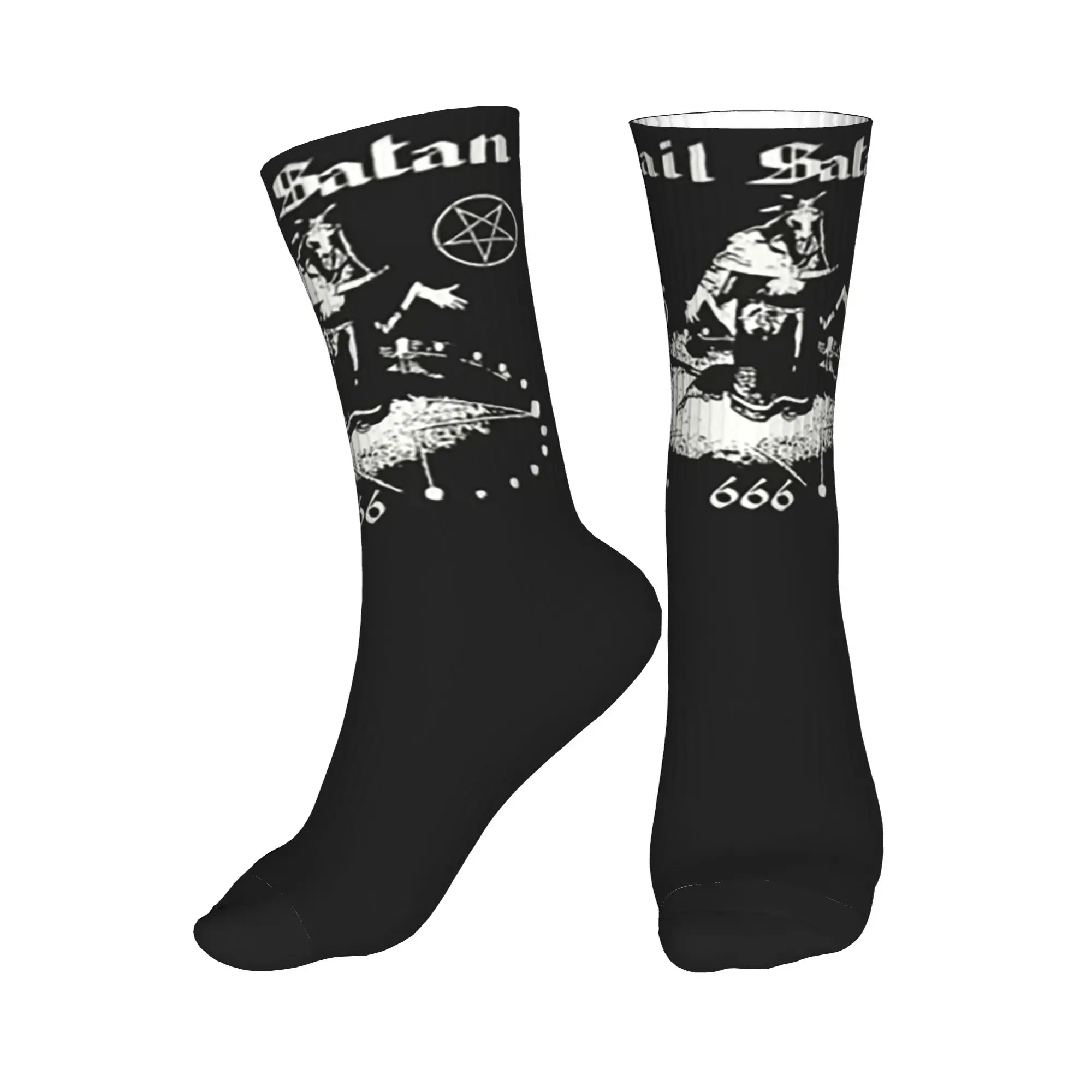 

Носки средней длины All Seasons Satanic Baphomet Leviathan Cross Sport, влагопоглощающие, повседневные, для мужчин и женщин