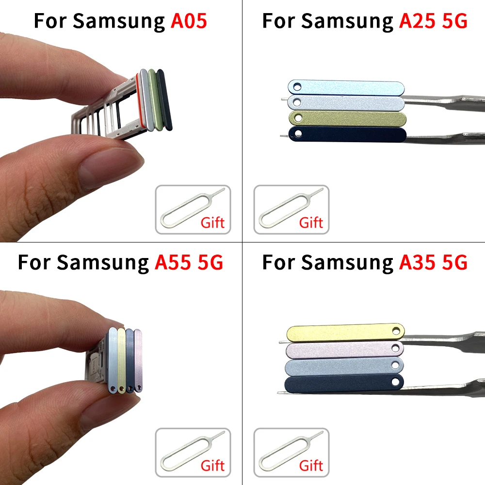 NEW Micro Nano SIM Card Holder Tray chip Slot drawer Holder Adapter Socket For Samsung A25 A35 A55 5G (Dual Card)