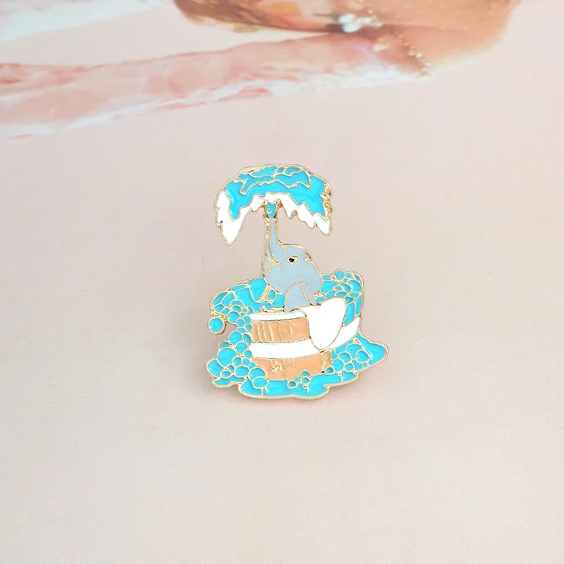 Animation Kingdom Unicorn Enamel Pin Fawn Horse Birds Elephant Custom Badge for Bag Lapel Brooch Clothes Animal Gift for Friend