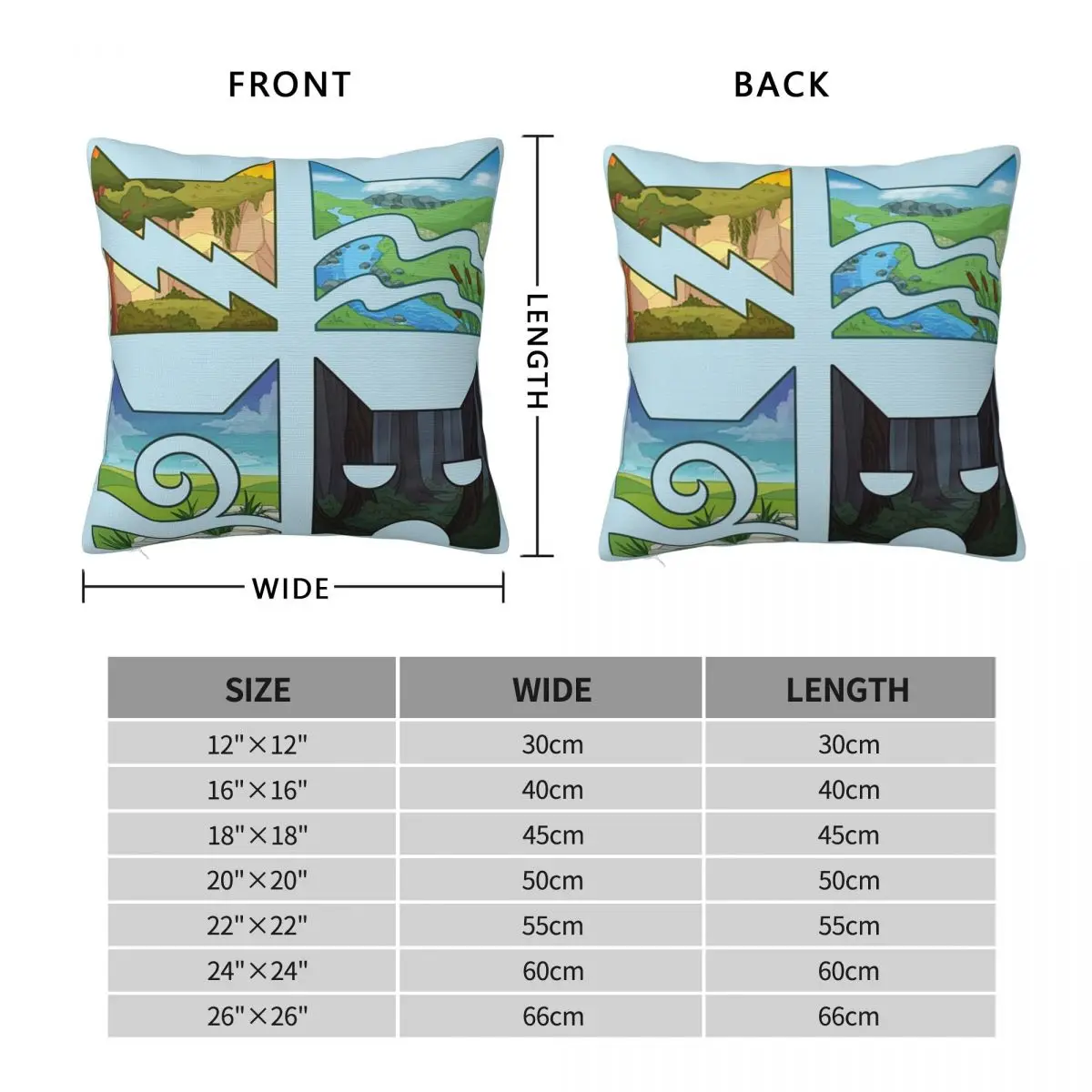 Four Warriors Warrior Cats Square Pillowcase Pillow Cover Polyester Cushion Decor Comfort Throw Pillow for Home Bedroom