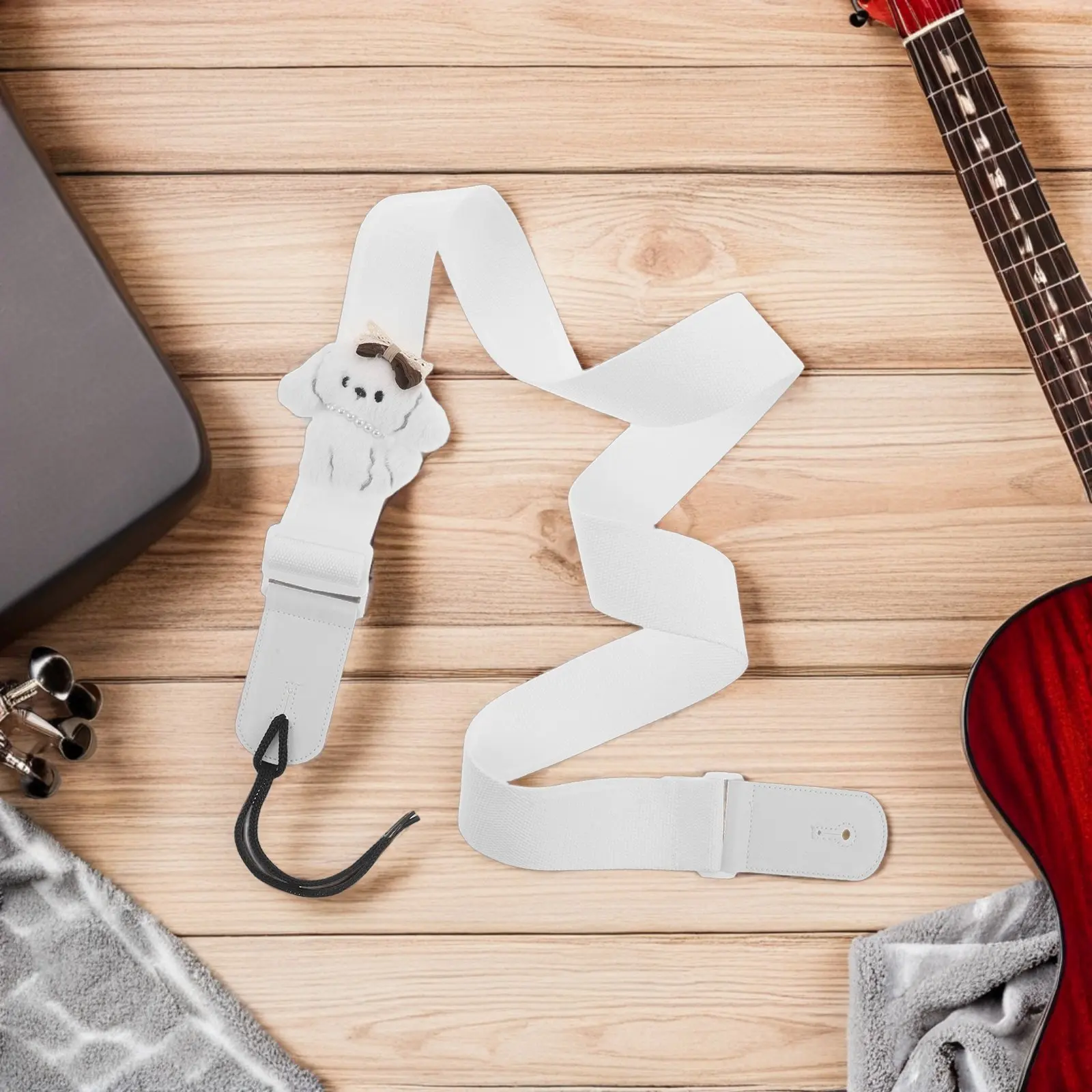 3D Dog Guitar Strap Adjustable Shoulder Replacement Belt Soft Animal Guitar Accessory for Acoustic Electric Bass Ukulele - view 6
