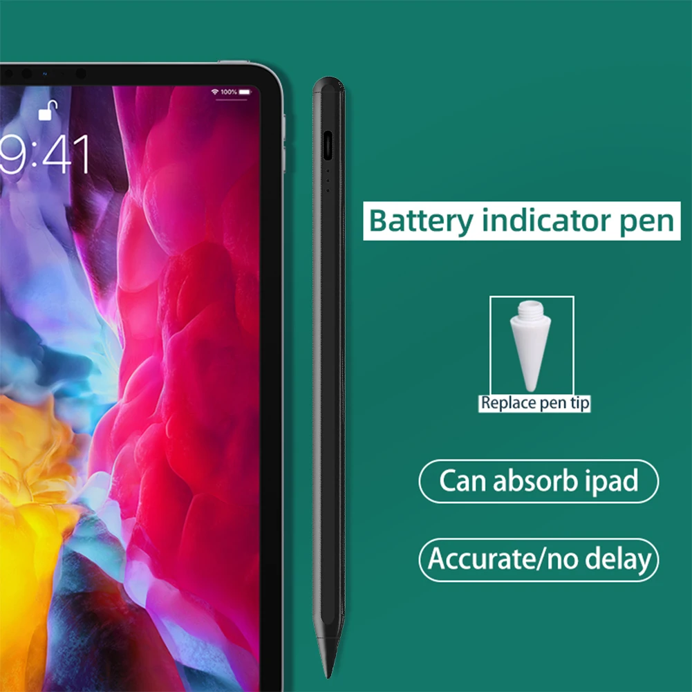 

For Apple Pencil Stylus Pen for iPad 2018-2024 Palm Rejection Touch Pencil for iPad Pro 12.9/11/13-inch M4 for iPad Air 3/4/5/M2