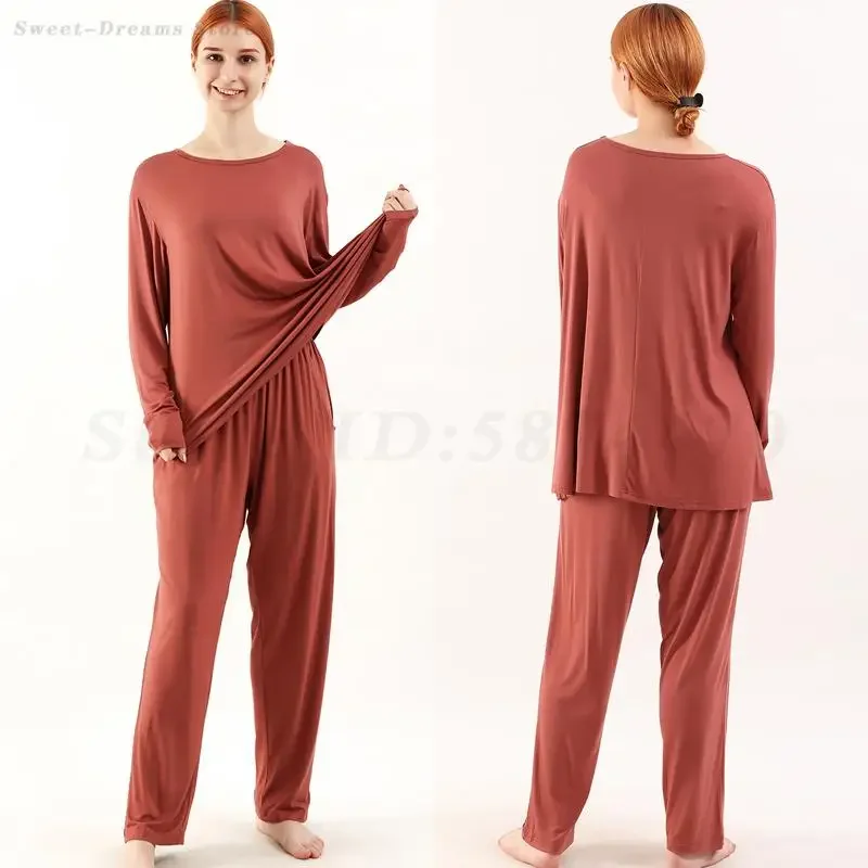 PLSU SIZE 3XL 4XL 5XL 6XL 7XL Women Pajamas Set Nightwear Casual Soft Sleepwear Elastic Cotton Sleep Set Home Clothes Negligee
