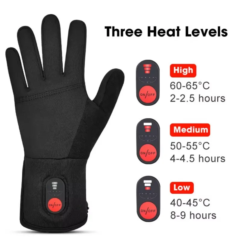 

2026Rechargeable Electric Heated Gloves - Waterproof & Windproof for Skiing& Snowmobiling | Warm Winter Gloves with Battery Pack