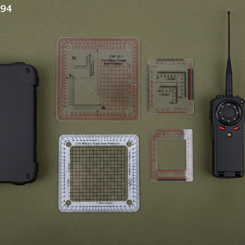 Versatile Land/Sea Navigation Military Topographical Map Scale with MGRS USNG Coordinate System for Adventures