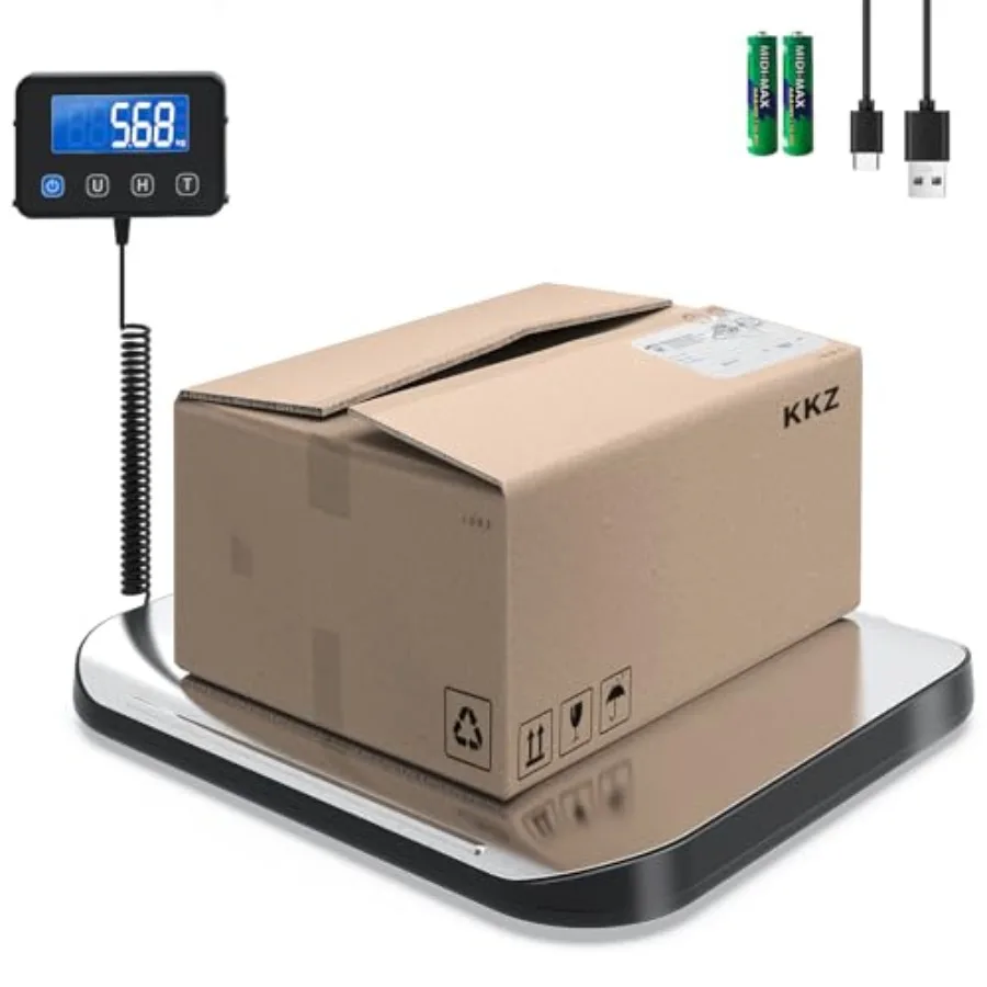 

Весы почтовые промышленные 440 фунтов (200 кг) для посылок, крупногабаритные почтовые весы для отправлений, для промышленного использования, для малого бизнеса, для прачечных